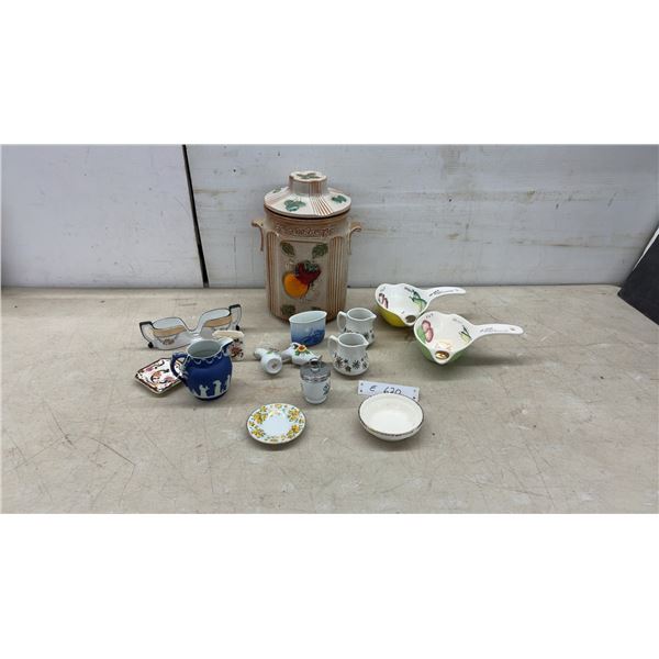 Royal Worcester Porcelain Egg Coddler, Rumtopf Jar, Wedgwood Jasperware Jug, and More