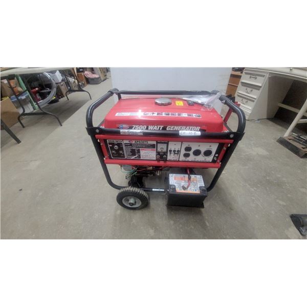 All Power America APG3075 7500 Watt Portable Gas 13h.P Generator with Wheels and External Battery