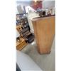 Image 9 : Traditional Dark Wood Corner China Cabinet with Diamond-Grid Glass Doors, Drawer, and Lower Cabinet