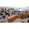 Image 1 : Modern Oak Style 3pc Bedroom Set Dresser 45 x 35 x 16" Nite Stand 21 x 16 x 20" Dresser