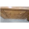 Image 5 : Modern Oak Style 3pc Bedroom Set Dresser 45 x 35 x 16" Nite Stand 21 x 16 x 20" Dresser