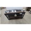 Image 1 : Antique Domed-Top Steamer Trunk with Wood Bands and Ornate Silver-Tone Hardware 17 x 30 x 15"