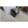 Image 3 : Antique Domed-Top Steamer Trunk with Wood Bands and Ornate Silver-Tone Hardware 17 x 30 x 15"