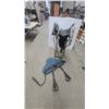 Image 1 : Western Saddle with Display Stand, and Blue Saddle Pad