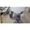 Image 3 : Western Saddle with Display Stand, and Blue Saddle Pad