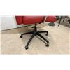 Image 5 : Senator Profile Executive Office Chair with Red Leather Style Upholstery and Chrome Loop Armrests