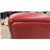 Image 6 : Senator Profile Executive Office Chair with Red Leather Style Upholstery and Chrome Loop Armrests