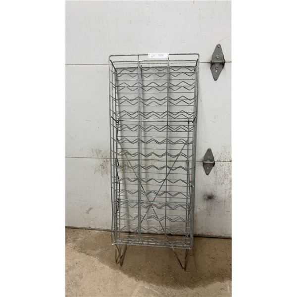 Freestanding Collapsible Metal Wire Wine Rack, Multi-Bottle Horizontal Storage 50 x 19 x 24