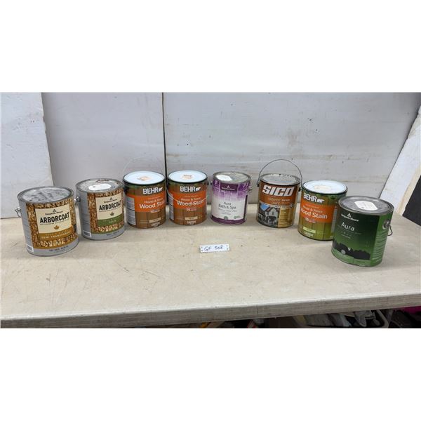 Benjamin Moore Arborcoat, BEHR House & Fence Wood Stain, SICO Exterior Paint and More, 8 Cans