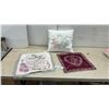 Image 1 : Vintage Decorative Textiles Including "Hands Across the Sea & Mother Poem Pillow Slip Cover