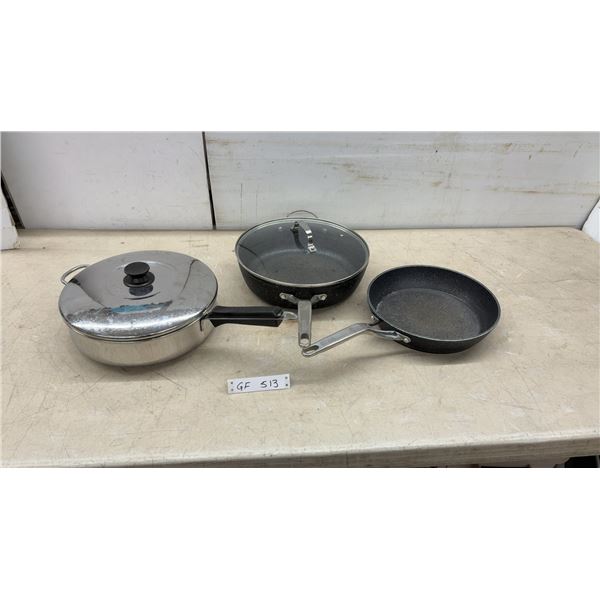 Magnalite Professional 18/8 Stainless Steel Sauté Pan, Carbide Frying Pan and Proctor Sauté Pan
