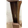 Image 5 : Traditional Dark Wood Grandmother Clock with Barley Twist Columns and Brass Pendulum, 51 x 7 1/