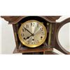 Image 8 : Traditional Dark Wood Grandmother Clock with Barley Twist Columns and Brass Pendulum, 51 x 7 1/
