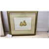 Image 6 : Two Framed Pictures Chickadee on Oak Branch and Ducklings, By J. Carson Signed, 20 x 22"