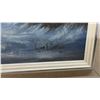 Image 3 : Framed Seascape Oil Painting of Waves Crashing on Rocks, Signed by Joyce Carter, 16 x 19"