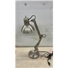 Image 2 : Pair of IKEA Forså Adjustable Arm Work Desk Lamps in Nickel-Plated Brushed Steel Finish