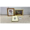 Image 1 : Set of 3 Framed Prints Including Ladies' Home Journal May 1909, Children Playing and Petit Point