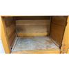 Image 4 : Antique Wooden Washstand, Carved Scroll Cabinet Doors, 29 x 26 x 18" Plus Harp