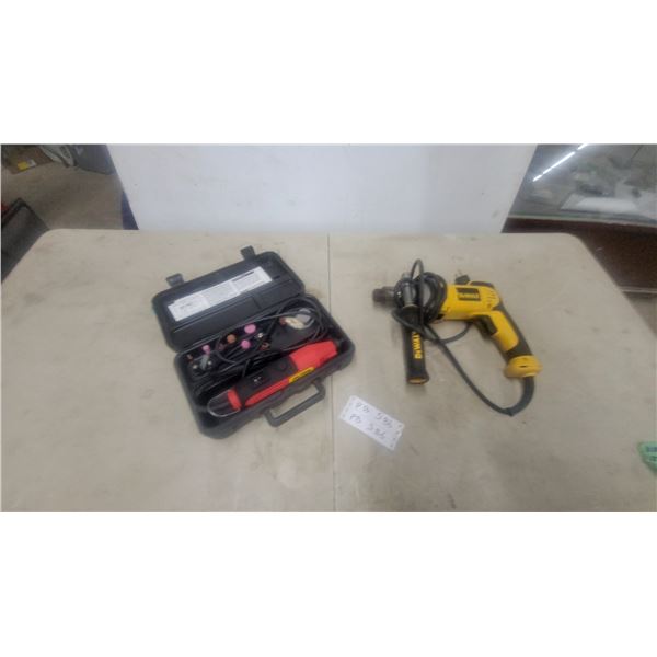 DeWalt DWD210G 1/2" Variable Speed Reversible 10 Amp Mid-Handle Drill and Rotary Tool Kit