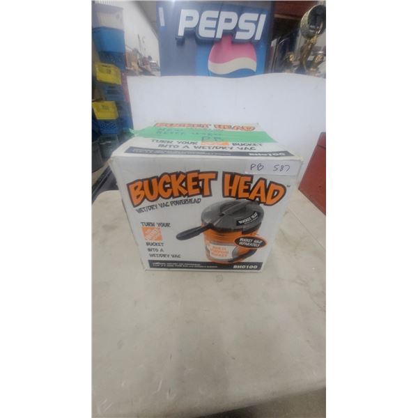 Bucket Head Wet/Dry Vacuum Powerhead, Model BH0100, Home Depot, Bucket Sold Separately Never Used