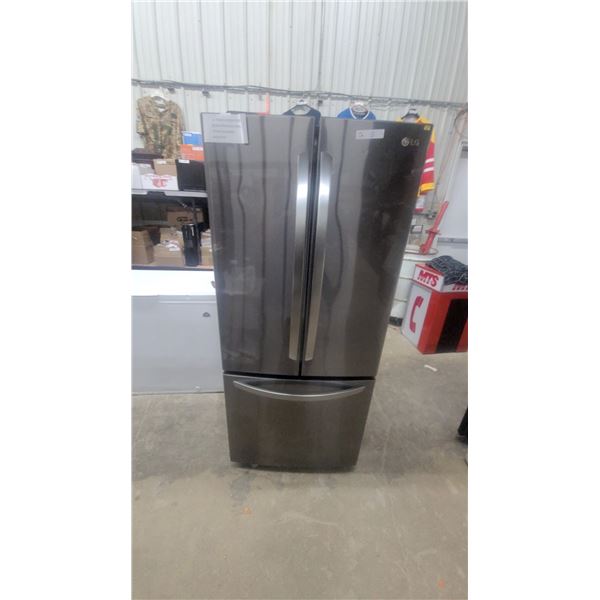 LG French Door Refrigerator with Bottom Freezer, Black Stainless Steel 68 x 30 x 31"