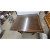 Image 3 : Mobile Wooden Kitchen Island Utility Cart with Two Slatted Shelves and Casters 32 x 32 x 27"