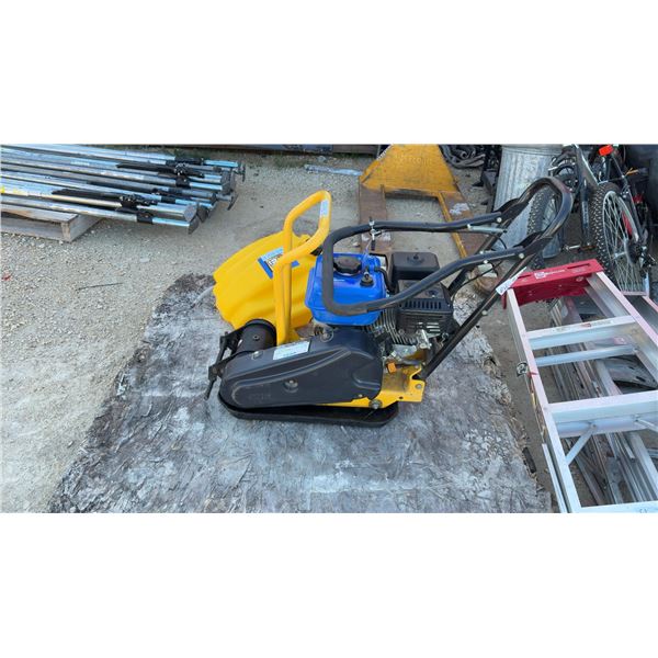 Ducar 196cc Plate Compactor with Water Attachment and Wheel Transport System.