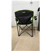 Image 4 : Two Heavy Duty Uline Folding Camping Chairs with Cup Holder, Zippered Pocket, and Carrying Bags