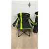 Image 7 : Two Heavy Duty Uline Folding Camping Chairs with Cup Holder, Zippered Pocket, and Carrying Bags
