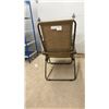 Image 3 : Pair of Folding Zero-Gravity Reclining Lounge Chairs with Tan Mesh and Headrest Pillows