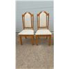 Image 2 : Set of 6 Wooden Dining Chairs with Upholstered Seats and Arched Backrests