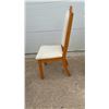 Image 3 : Set of 6 Wooden Dining Chairs with Upholstered Seats and Arched Backrests