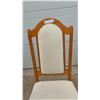 Image 6 : Set of 6 Wooden Dining Chairs with Upholstered Seats and Arched Backrests