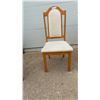 Image 7 : Set of 6 Wooden Dining Chairs with Upholstered Seats and Arched Backrests