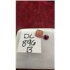 Image 1 : Pink and Orange Tourmaline Gemstone and Round Purplish Pink Rhodolite Garnet Gemstone