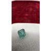 Image 13 : Round Pinkish-Orange Pyrope Garnet Gemstone, Octagon Green Tourmaline Gemstone and Very Light Blue