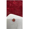 Image 3 : Round Pinkish-Orange Pyrope Garnet Gemstone, Octagon Green Tourmaline Gemstone and Very Light Blue
