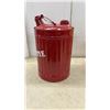 Image 2 : Vintage-Style Metal Gasoline Cans, Red with Screw Caps and Yellow/Orange with Flex Spout