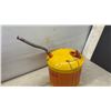 Image 5 : Vintage-Style Metal Gasoline Cans, Red with Screw Caps and Yellow/Orange with Flex Spout