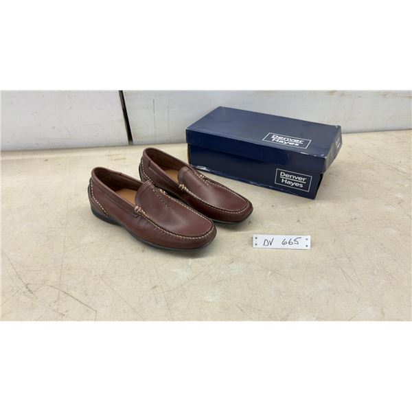 Denver Hayes Men's Brown Leather Loafers, Sz 11