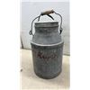 Image 6 : Antique Galvanized Steel Shotgun Cream Can and Milk Can with Bail Handle, Early 20th Century