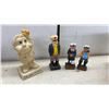 Image 2 : Shelf Decor: Porcelain Delicate Flowers, Coasters, Chicken Planter, Bobble Ceramic Cat & More