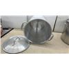 Image 2 : Set of 3 Cooking Pots Including Aluminum Turkey Fryer Pot and 2 Stainless Steel Stockpots with Lids