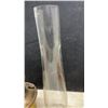 Image 8 : Vintage Aladdin Brass Oil Lamp With Glass Chimney, (Chimney Cracked), New Chimney in Box & Glass