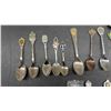 Image 3 : Collection of Vintage Souvenir Spoons with Enameled Crests and a Pen