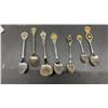 Image 4 : Collection of Vintage Souvenir Spoons with Enameled Crests and a Pen