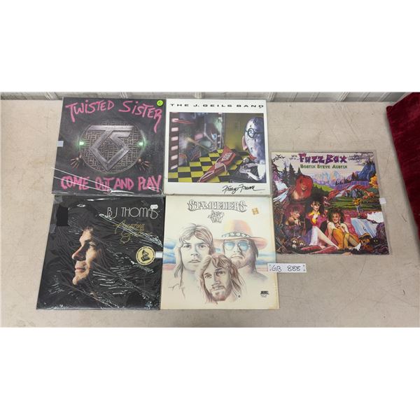 Lot of 5 Records: Twisted Sister, The J. Geils Band, Fuzzbox, Stampeders and B. J. Thomas