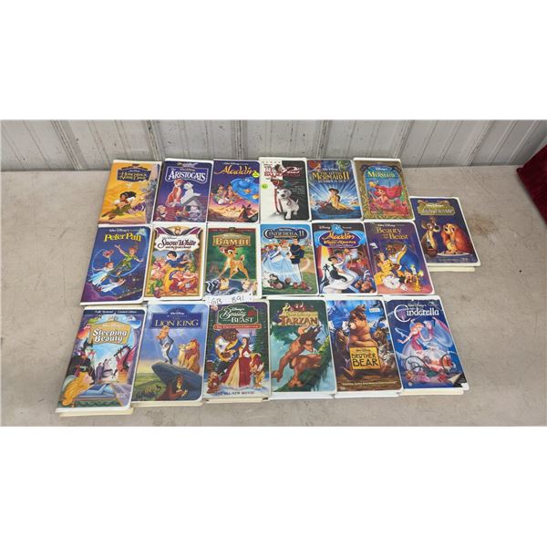19 Walt Disney VHS Tapes Including 4 Classics
