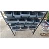 Image 4 : Husky 6-Tier Metal Parts Bin Storage Rack with Gray Plastic Bins, Model HS 810B 57 x 44 x 16"