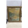 Image 10 : Two Framed Triple-Panel Pictures: King George VI and Queen Elizabeth, and Seascape, 14 x 32 1/2"